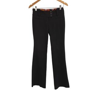 Joe Benbasset Women's 0 Black Bootcut Dress Pants Floral Waistband Officecore
